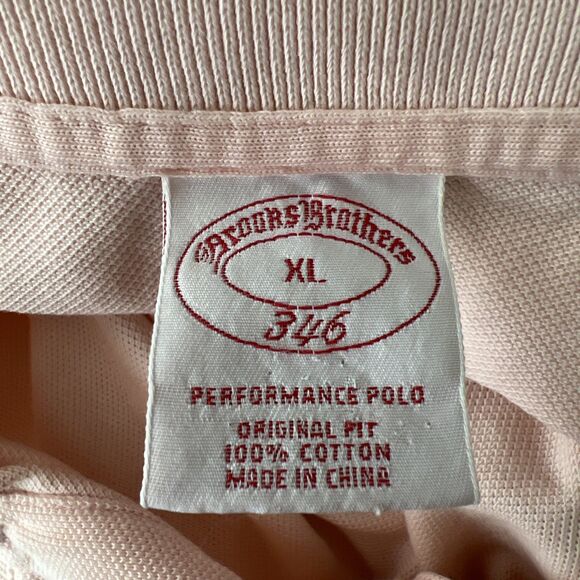 Brooks Brothers 346 Performance Polo Shirt Men Extra Large Pink Cotton Original - Picture 3 of 13